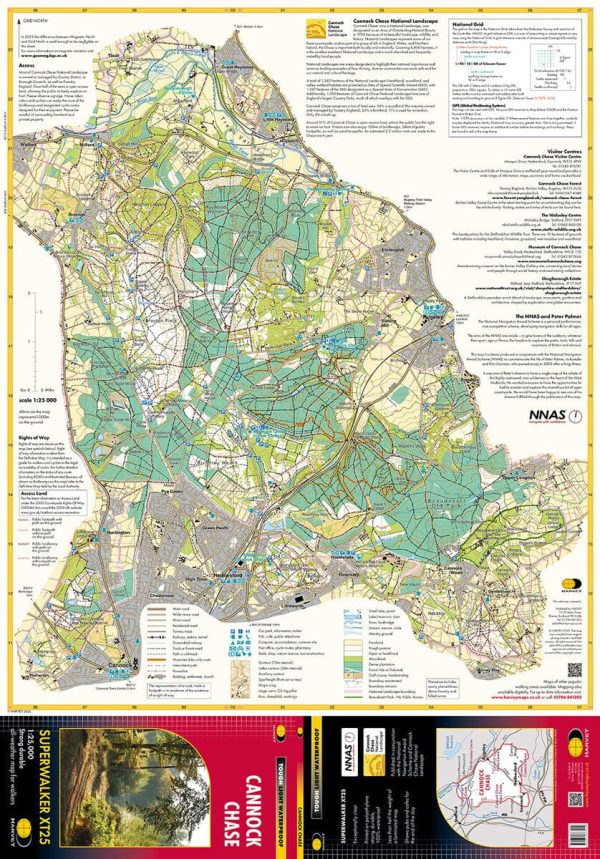 Hiking Map - Cannock Chase XT25 | Harvey Maps - Superwalker maps Online now - Image 2