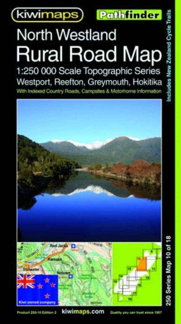 Road Map No. 10 - North West, Rural Roads at 1:250,000 (New Zealand) | Kiwi Maps Discount